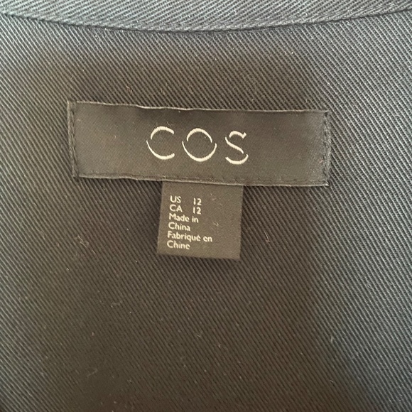 COS Oversized Black Tunic Button Down Size 12 - Picture 5 of 8
